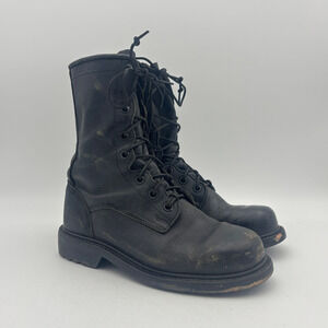 Vintage Distressed Engineer Boots Men’s 10 Oil Resistant Workwear Combat Moto